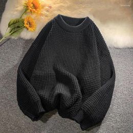 Men's Sweaters Autumn Winter Men O-Neck Knit Sweater Vintage Korean Fashion Handsome Casual Male Thick Warm Loose Pullover