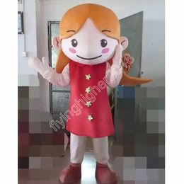 Halloween Little Girl Mascot Costume Adult Size Cartoon Anime theme character Carnival Men Women Dress Christmas Fancy Performance Party Dress