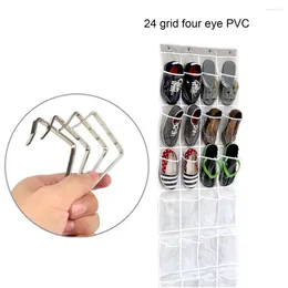 Storage Boxes Shoe Organiser Hanging 6-layer Transparent Bag With 24 Pockets Strong For Shoes