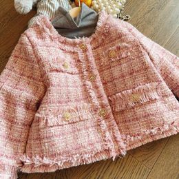 Jackets Autumn And Winter Girls' Fashion Small Cotton Jacket Children's Korean Warm Baby Woollen Coat