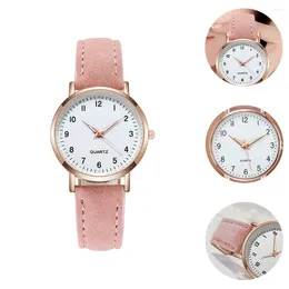 Wristwatches Ladies Watch Gift Number Imitation Quartz Lady Wrist Glass Luminous Women