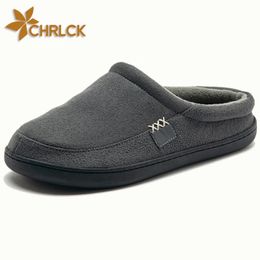 Slippers CHRLCK Men's Shoes House Plush Fashion Memory Foam Winter Slipper Man Home Soft Slipon Big Size 4950 231206