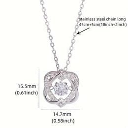 Box Card and Packaging Little Sister Heart Knot Copper Inlaid Zircon Necklace Birthday