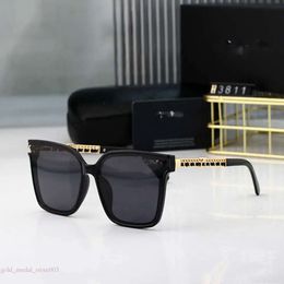 Desginer Chanels 2023 Large Frame Round Face Square Glasses Women's Chain Uv Resistant Sunglasses 526