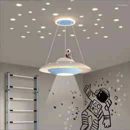 Pendant Lamps Modern Outer Space Eleva Bedroom Ceiling Lamp Originality Intelligent LED Chandelier Boys Girl Room Indoor Decorate Luminaires