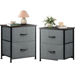 Bedroom Furniture Wlive Nightstand A Set Of 2 Der Dressers Small Bedside With Fabric Box University Dorm Dark Drop Delivery Home Garde Dhngz