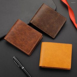 Wallets Ultra Thin Male Wallet Fashion Mini Folding Money Bag ID Card Holder