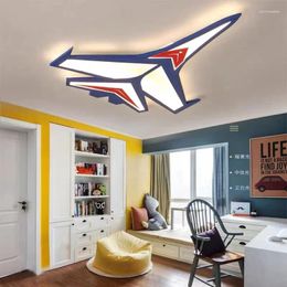 Ceiling Lights Modern Led Chandelier Airplane Lamp For Children Room Kids Baby Boys Bedroom Light Cartoon Aircraft