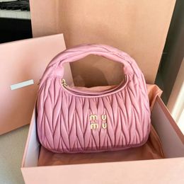 Bolsa de embreagem rosa Cleo designer bolsa de couro para mulheres com alça de ombro 2024