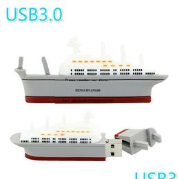 Other Drives Storages Steamship Usb Flash Drive Ship Model Pen 4Gb 8Gb 16Gb 32Gb 64Gb 128Gb Boat 2Gb Pendrive Memory Stick Disk Drop D Dhczx