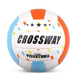 Balls CROSSWAY Official Size 5 PU Volleyball High Quality Match Volleyball ball Indoor Outdoor Training ball With Free Gift Needle 231206