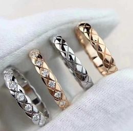 S925 sterling silver diamond band rings for women luxury shining crystal Stone Designer Ring Wedding Jewellery New 2023