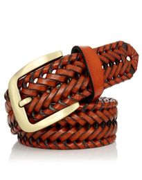 New Braided Belt Man Fashion Mens belts genuine leather Good Cow second layer skin straps men for Jeans girdle Male4395942