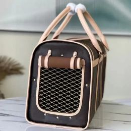Designer classic men's bag women's backpack pet cratemen's carry-on suitcase rectangular dog cage handbag crossbody shoulder bag