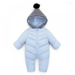 Down Coat Born Baby Winter Jacket Jumpsuit Thickening Outdoor Clothes Cotton-Padded Outfit Foot Wrap Warm Ha Outwear