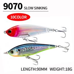 Baits Lures 90mm 18g 3D Inshore Twitch Bait Sinking Saltwater trout fishing Isca Artificial Pencil Pesca Wobblers Carpe Fish 9070 231206