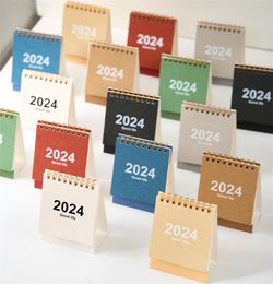 2024 Kalender, vereinfachtes Englisch, Mini-Kalender, Zeitplan, Organizer, Büro, Desktop-Dekoration, 8 Farben, wählen Sie P21