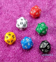 D20 Dice Twenty Sided Die RPG DD Six Opaque Colors Multi Resin Polyhedral For Sides Dice Pop for Game Gaming whole7689236