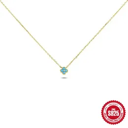 Pendants AIDE 925 Sterling Silver Turquoise Flower Fine Jewellery Set Stud Earrings Pendant Necklaces Chain For Women Gifts Collares Choker