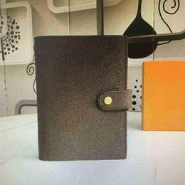 Medium Agenda Designer Notebook Credit Card Holder Slots 6 Rings Binder Loose Leaf Notepad Cover Notebooks Office Travel Journal D2514