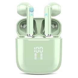 Wireless Bluetooth Earbuds - Bluetooth 5.3 with ENC Noise Reduction, Hi-Fi Stereo Sound, Wireless IPX7 Bluetooth Earphones, White Bluetooth Headset