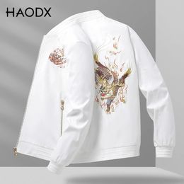 Men's Jackets China Chic embroidery coat men's spring autumn 2023 pilot embroidered baseball casual zipper jacket 231207