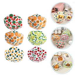 Dinnerware Sets 6 Pcs Microwave Bowl Holder Cover Plate Huggers Comfortable Cosy Coat Polyester Cotton Protector Covers