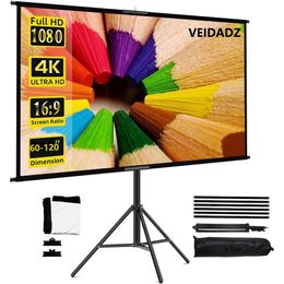Projection Screens VEIDADZ Projector Screen With Stand Foldable White Wrinkle-Free 60-120 inch 16 9 Screen With Bag for Home Theatre Indoor Outdoor 231206