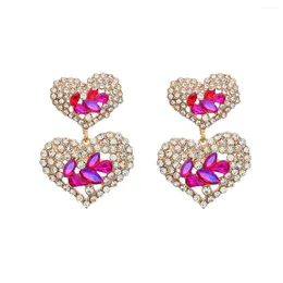 Dangle Earrings Fashion Multicolors Rhinestone Gems For Women Jewellery Maxi Girls' Statement Accessories