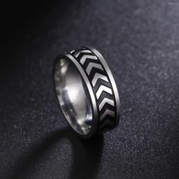 Cluster Rings Dreamtimes Fashion Arrow Stainless Steel For Men Women Classic Engagement Ring Corrosion And Blackening Comfort Fit