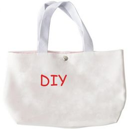 DHL50pcs Stuff Sacks Sublimation DIY White Blank Polyester Large Capacity Cross Hasp Handbag