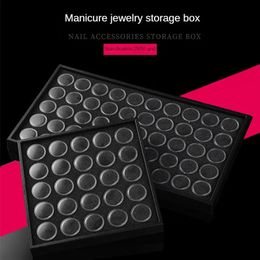 Nail Practise Display Professional Nail Art Empty Glitter Dust Moonstone Beads Powder Container Jewellery Display Box Case Holder 50 Pots 231207