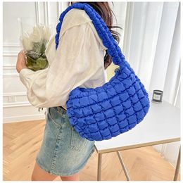 Evening Bags Puffy Pillow Bag Large Capacity Woman Tote Shoulder Crossbody Winter Trend 2023 Chic Macaron Wrinkle