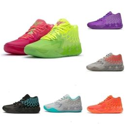 Lamelo Sports Shoes Designer Shoes Lamelo Ball 1 Mb01 Unisex Basketball Shoes Sneaker Black Blast Lo Ufo Not From Here and Rock Ridge Red