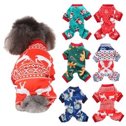 Dog costume Christmas cartoon pattern Fashion pet costume Pomerania Fun Halloween costume Jumpsuit costume 231206