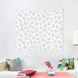 Tapestries Leopard Print - Silver Grey And White Tapestry Cute Room Things Bathroom Decor House Wall