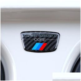 Car Stickers Carbon Fibre Emblem B Column Sticker For E46 E39 E60 E90 F30 F34 F10 1 2 3 5 7 Series X1 X3 X5 X6 Car-Styling Drop Delive Othde