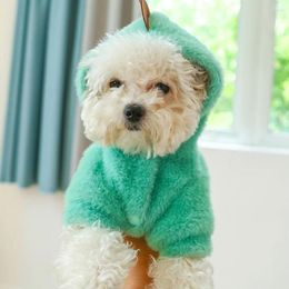 Dog Apparel Hoodie Pet Coat Thickened Puppy Outfit Cat For Cold Weather