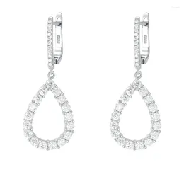 Stud Earrings LORIELE D VVS1 Full Moissanite Pandent For Women Engagement Wedding Fine Jewelry With GRA S925 Sterling Sliver Earring