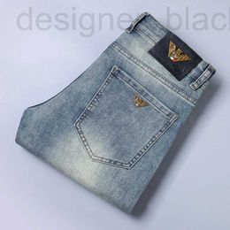 Men's Jeans designer jeans Autumn trendy jeans, men's slim fit leggings, elastic washed casual European goods, light luxury high-end brand long pants KFCF