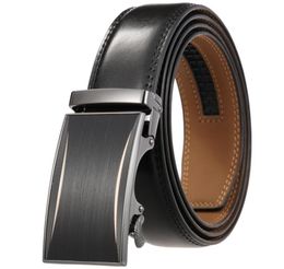 Mens Belts Cowhide Designer Belts Men High Quality Genuine Leather Automatic Buckles Ratchet Belts For Men Brown Black8950632