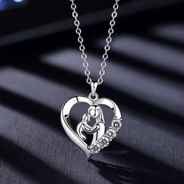 New Release 1pc Fashion Mother and Son Concentric Heart-shaped Necklace Nice Gift