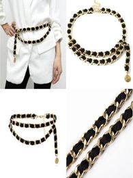LuxuryLadies Exaggerated Vintage Flocking Waist Chain Female Fringe Alloy Metal Chain Belt For Women Tassel Flannel Gold Belt8971284
