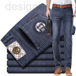Men's Jeans designer jeans European version of summer thin denim for men with straight and loose stretch, high-end business casual versatile pants