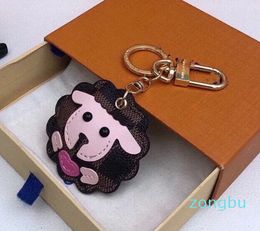 Designer Keychains Animal Classic Leather Keychain Pendentif Bag Pendant Wallet Brown Flower Mini KeychainSAw