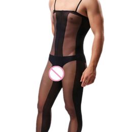 Funny Lingerie Bodysuit Sex Men Stripe Sleepwear Porno Nightgown Costumes Body Stockings Male Underwear Sexy Clothing