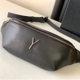 Designer Real Leather Chest Bag Black Womens Waist Bags Fashion Adjustable Belt Bags Genuine Leather Women Solid Fanny Pack Bumbags SlingBags For Men Purse Vintage