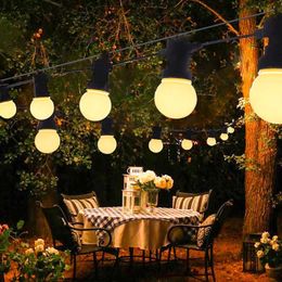 Christmas Decorations Patio String Light Outdoor Garland Lights Globe Bulb Fairy String Light Year Party Garden Patio Garlands Decorate 10M LED 231207