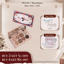 Eye Shadow Flower Knows Chocolate WonderShop Eyeshadow Palette 8Color Makeup Cosmetics 231207