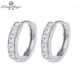 925 Sterling Silver Moissanite Hoop Huggie Earrings for Men Women Wedding Gift Fine Jewellery